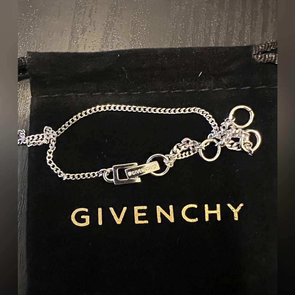 Givenchy Silver Cubic Zirconia Square Pendant Necklace - Picture 4 of 6